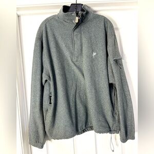 Ashworth Gray Zip Up Sweater Soft Fleece